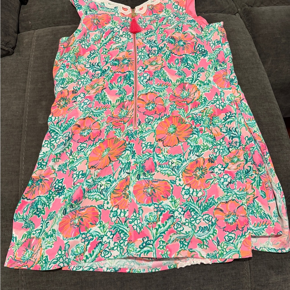 Lilly Pulitzer Ronnie Romper in Soleil Perfect Pink Poppy - Like New - Picture 3 of 3